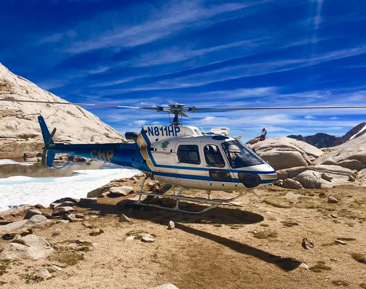H-80 on the ground at Trail Camp, a popular staging point for people preparing for the Mt. Whitney ascent.