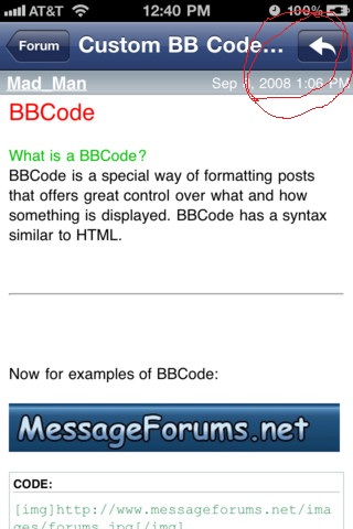 Looks like all you have to do is click the arrow, circled in RED here.  But again, I don't have an iPhone or iPad to test.
